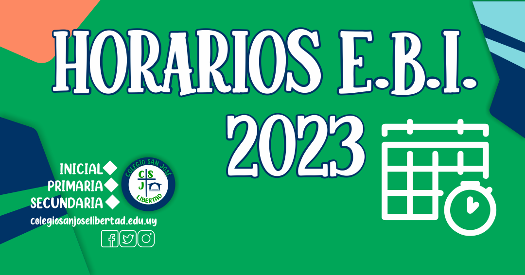 HORARIOS E.B.I 2023